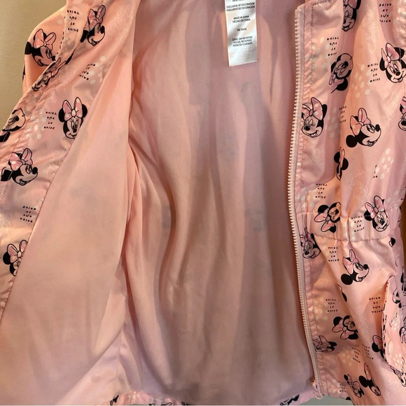 Disney Junior Minnie Mouse Jacket Hooded Ears Pink Size 6 - Picture 5 of 6